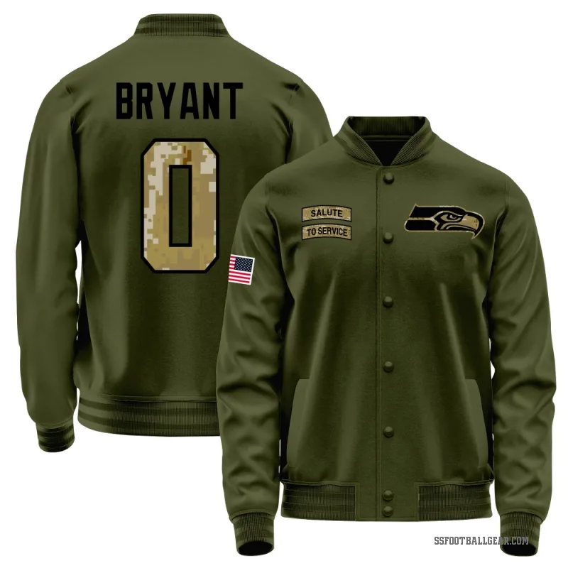 Harrison Bryant Youth Olive Seattle Seahawks Salute to Service Sideline Performance Jacket