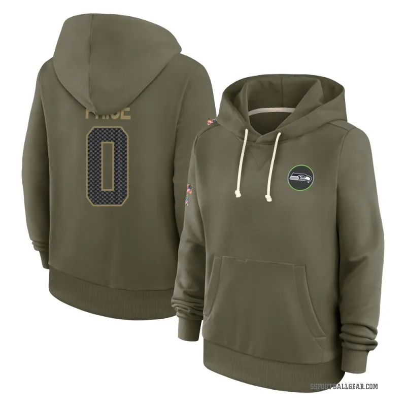 Jadarian Price Women's Olive Seattle Seahawks 2025 Salute to Service Hoodie