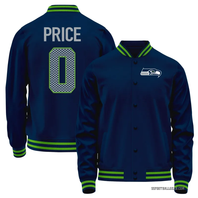 Jadarian Price Youth Navy Seattle Seahawks Full-Snap Jacket