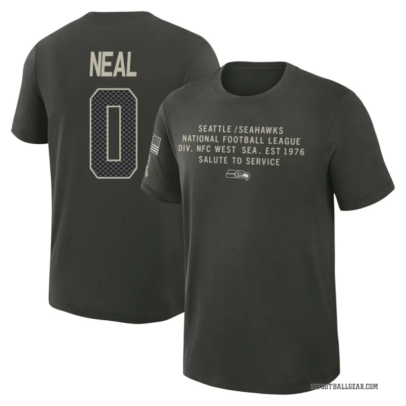 Julian Neal Men's Green Seattle Seahawks Dark/ 2025 Salute to Service Sideline Slub T-Shirt