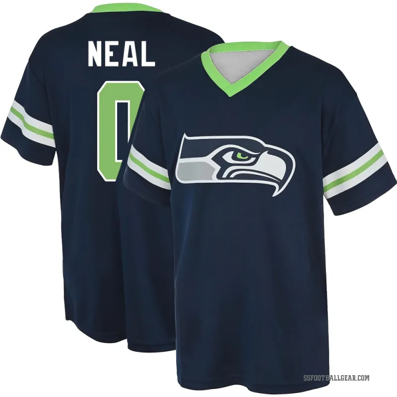 Julian Neal Men's Navy Seattle Seahawks Game Day V-Neck T-Shirt