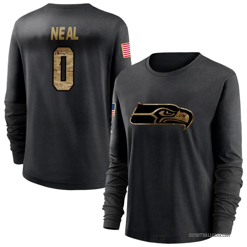Julian Neal Women's Black Seattle Seahawks 2020 Salute To Service Sideline Performance Long Sleeve T-Shirt