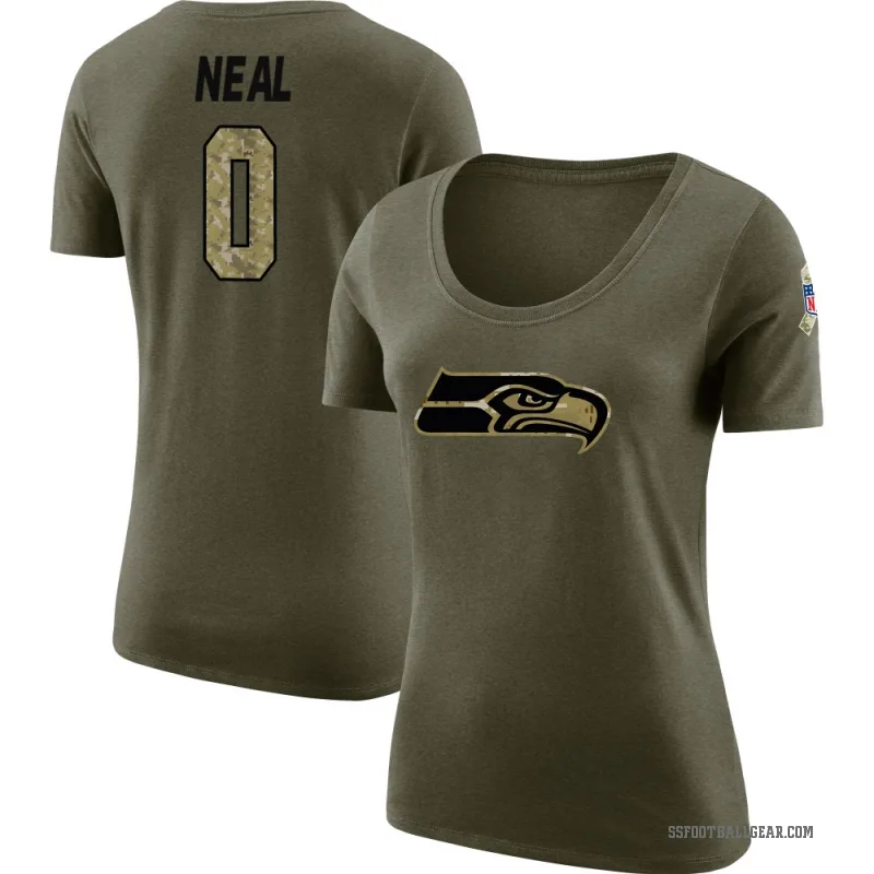 Julian Neal Women's Olive Seattle Seahawks Salute to Service Scoop Neck T-Shirt