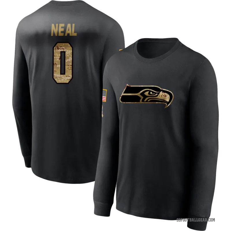 Julian Neal Youth Black Seattle Seahawks 2020 Salute To Service Sideline Performance Long Sleeve T-Shirt
