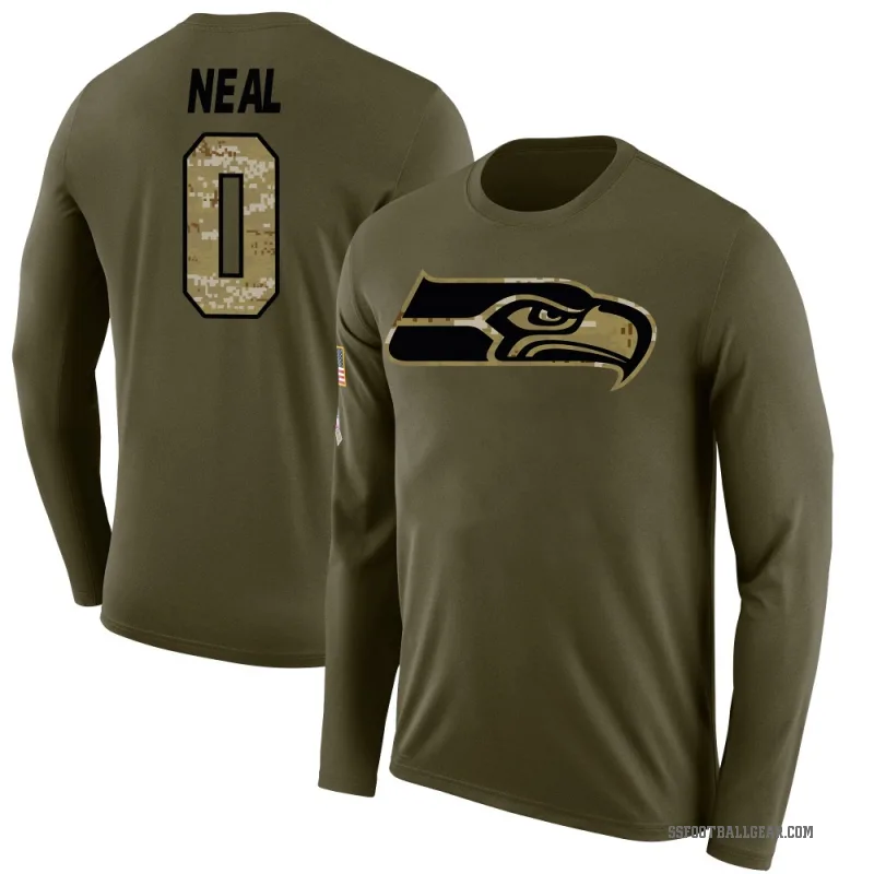 Julian Neal Youth Olive Seattle Seahawks Salute to Service Sideline Long Sleeve T-Shirt