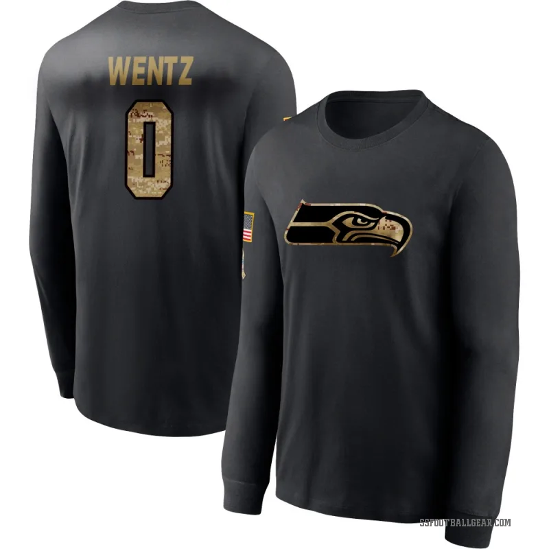 Levi Wentz Men's Black Seattle Seahawks 2020 Salute To Service Sideline Performance Long Sleeve T-Shirt