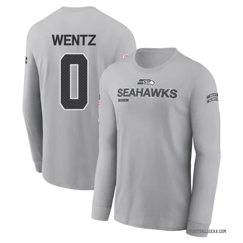 Levi Wentz Men's Gray Seattle Seahawks 2024 Salute to Service Long Sleeve T-Shirt