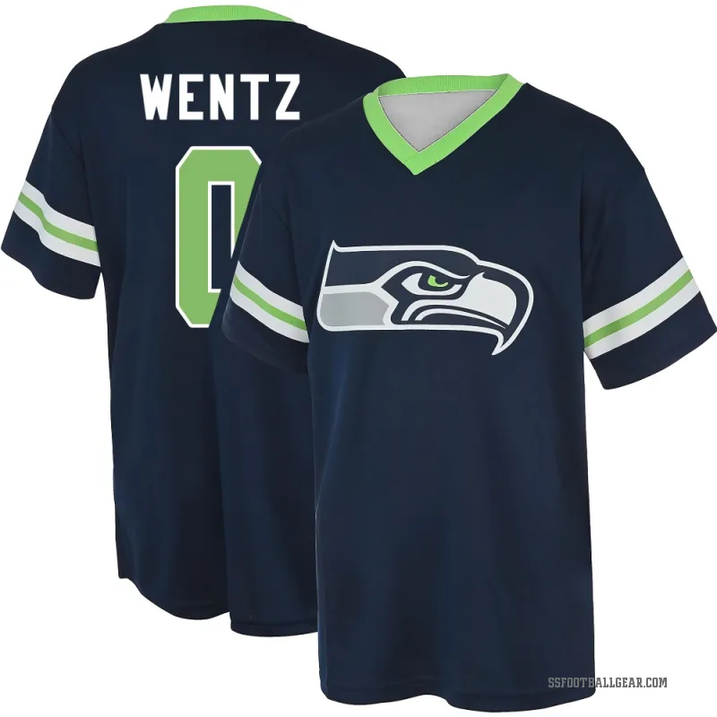 Levi Wentz Men's Navy Seattle Seahawks Game Day V-Neck T-Shirt