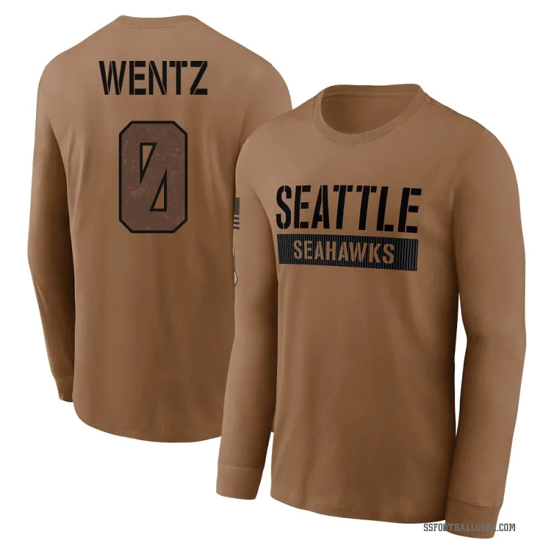 Levi Wentz Youth Brown Seattle Seahawks 2023 Salute To Service Long Sleeve T-Shirt