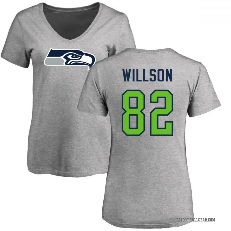 Luke Willson Women's Ash Seattle Seahawks Logo Slim Fit T-Shirt -