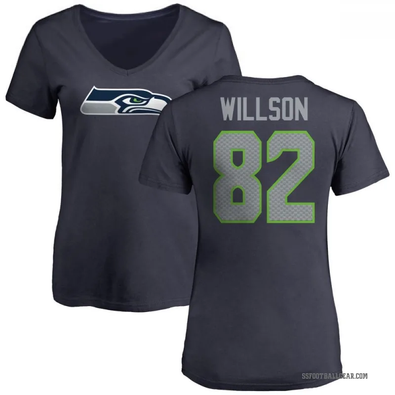 Luke Willson Women's Navy Seattle Seahawks Logo Slim Fit T-Shirt -