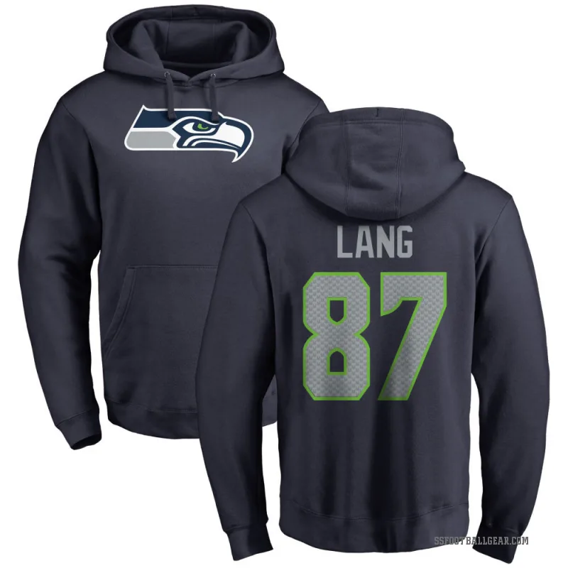 Marshall Lang Men's Navy Seattle Seahawks Pro Line Logo Pullover Hoodie