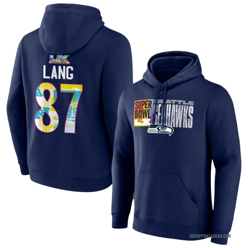 Marshall Lang Men's Navy Seattle Seahawks Super Bowl LX Hoodie