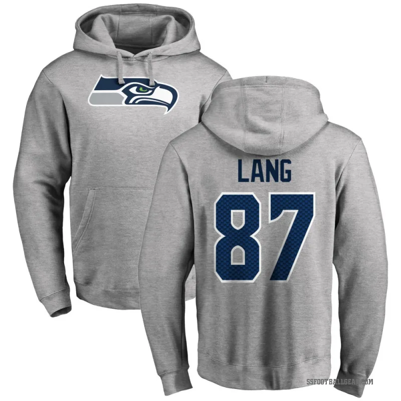 Marshall Lang Men's Seattle Seahawks Pro Line Ash Logo Pullover Hoodie