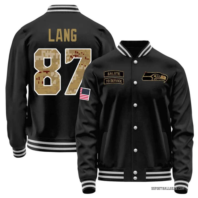 Marshall Lang Youth Black Seattle Seahawks Salute to Service Sideline Performance Jacket