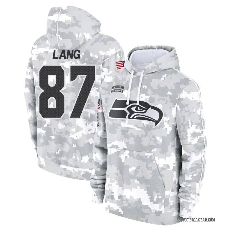 Marshall Lang Youth Camo Seattle Seahawks Arctic 2024 Salute to Service Club Fleece Pullover Hoodie