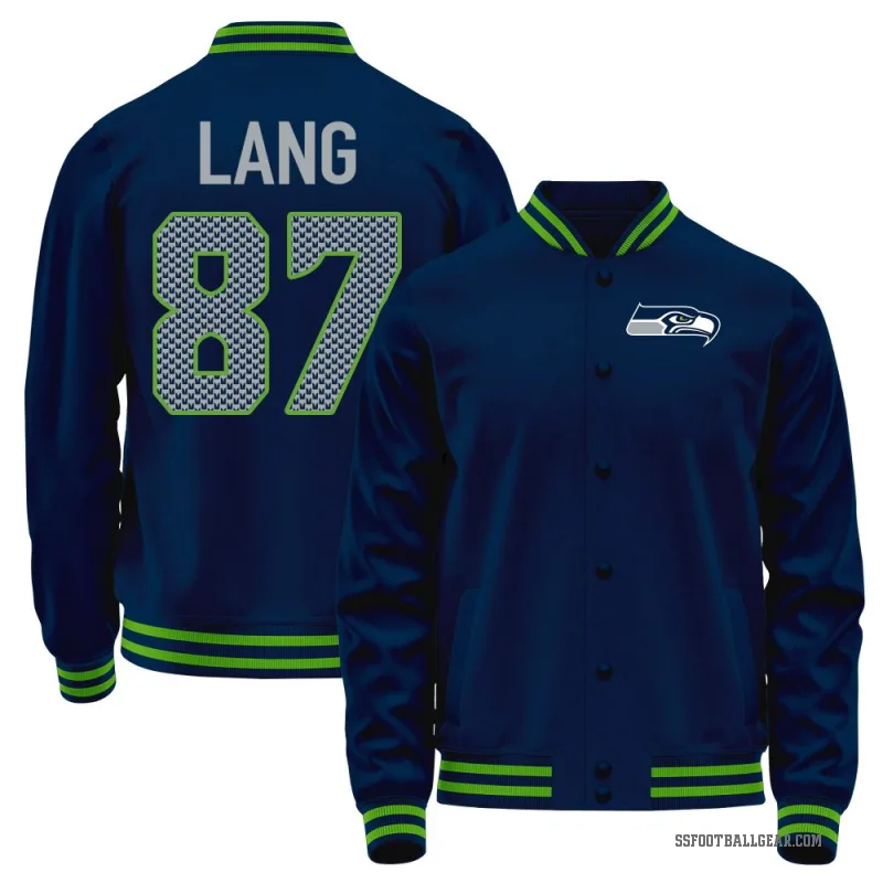 Marshall Lang Youth Navy Seattle Seahawks Full-Snap Jacket