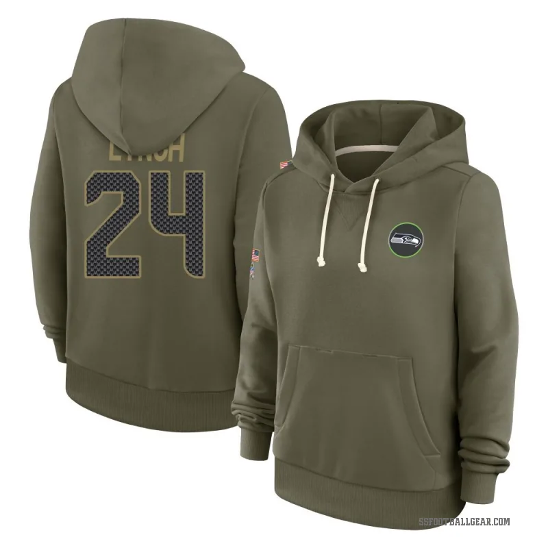 Marshawn Lynch Women's Olive Seattle Seahawks 2025 Salute to Service Hoodie