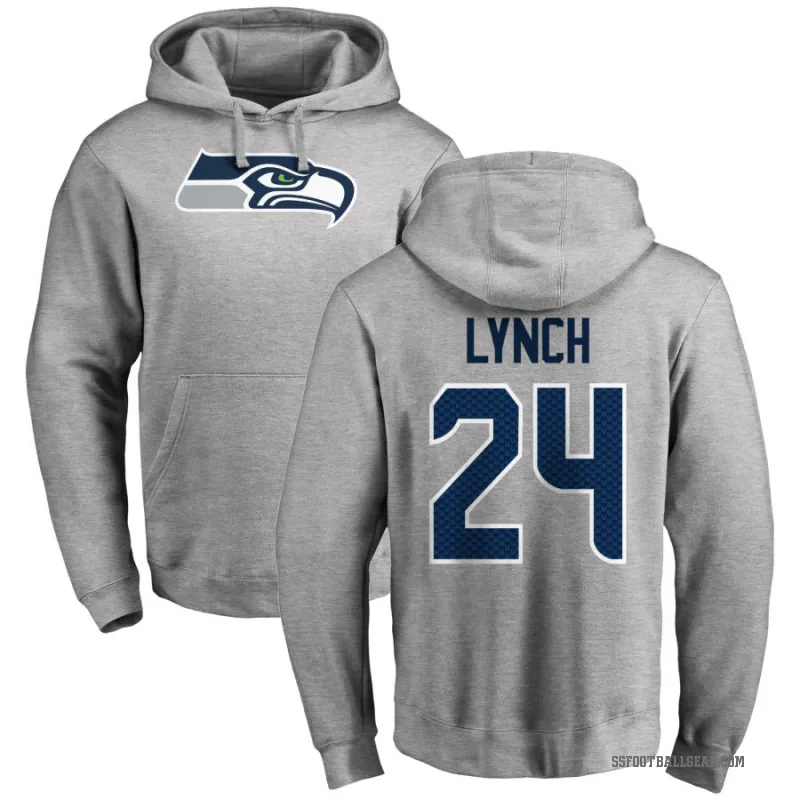 Marshawn Lynch Youth Seattle Seahawks Pro Line Ash Logo Pullover Hoodie