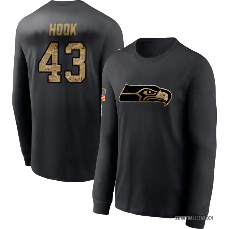 Maxen Hook Men's Black Seattle Seahawks 2020 Salute To Service Sideline Performance Long Sleeve T-Shirt