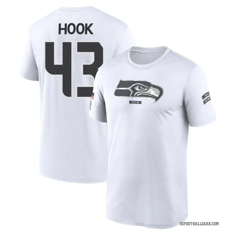 Maxen Hook Men's White Seattle Seahawks 2024 Salute to Service Performance T-Shirt
