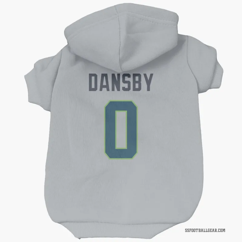 Michael Dansby  Gray Seattle Seahawks  Cat & Dog Pet Hoodie