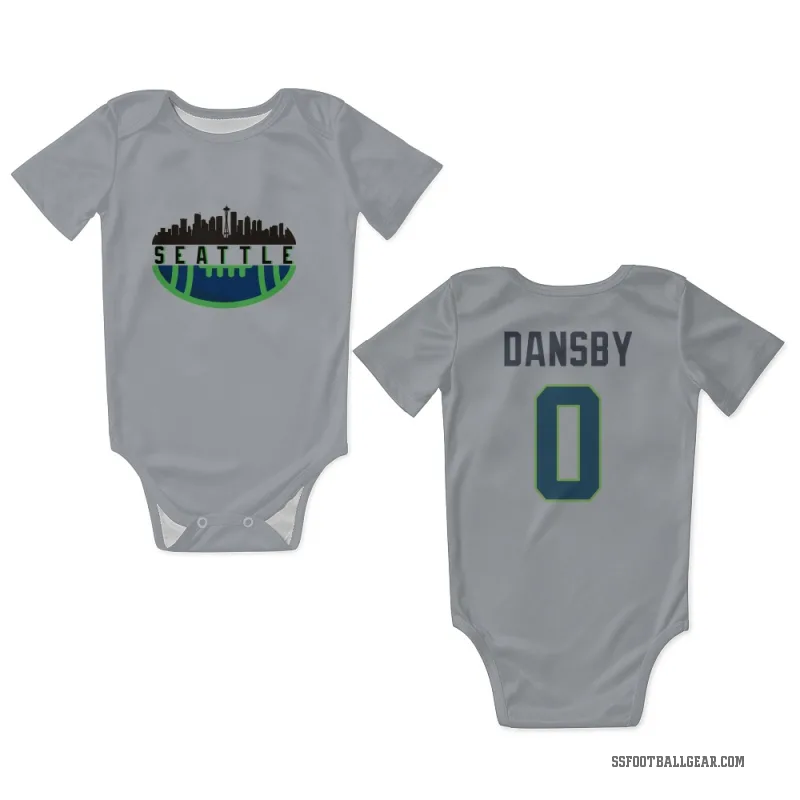 Michael Dansby  Gray Seattle Seahawks  Newborn & Infant Bodysuit