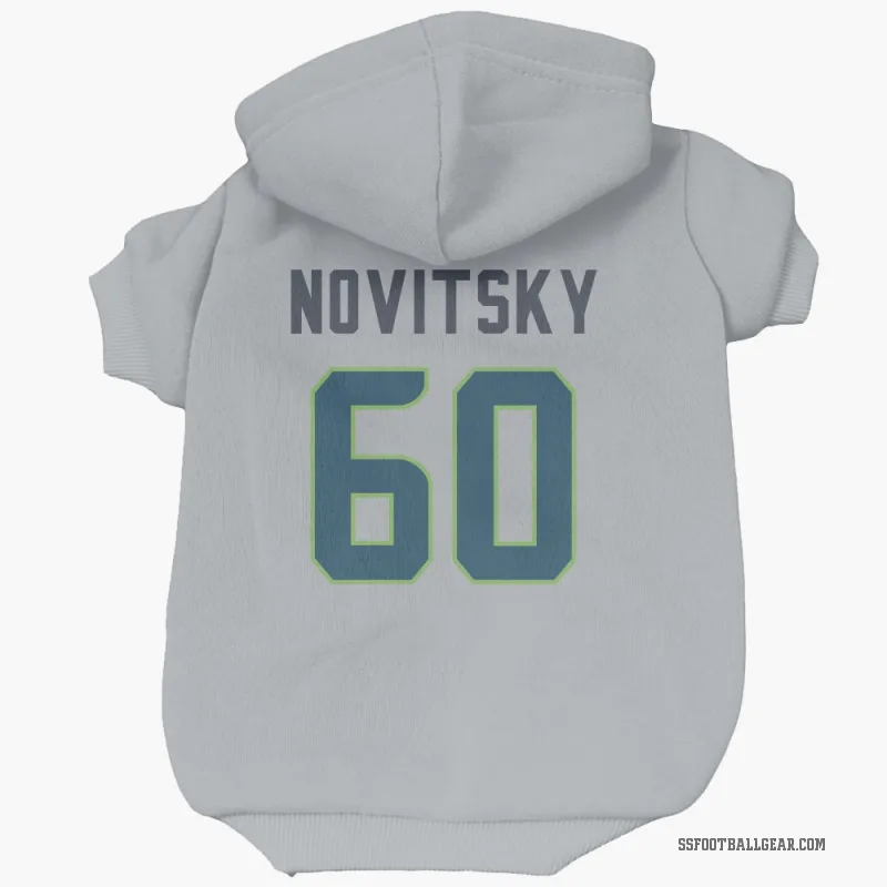 Michael Novitsky  Gray Seattle Seahawks  Cat & Dog Pet Hoodie