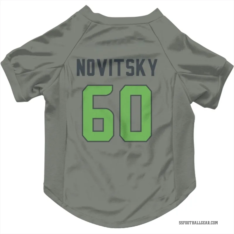 Michael Novitsky  Green Seattle Seahawks   Gray Neon  Cat & Dog Pet Jersey