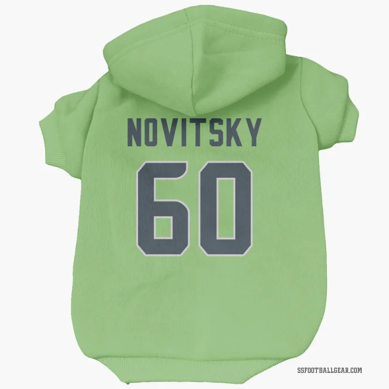 Michael Novitsky  Green Seattle Seahawks   Neon  Cat & Dog Pet Hoodie