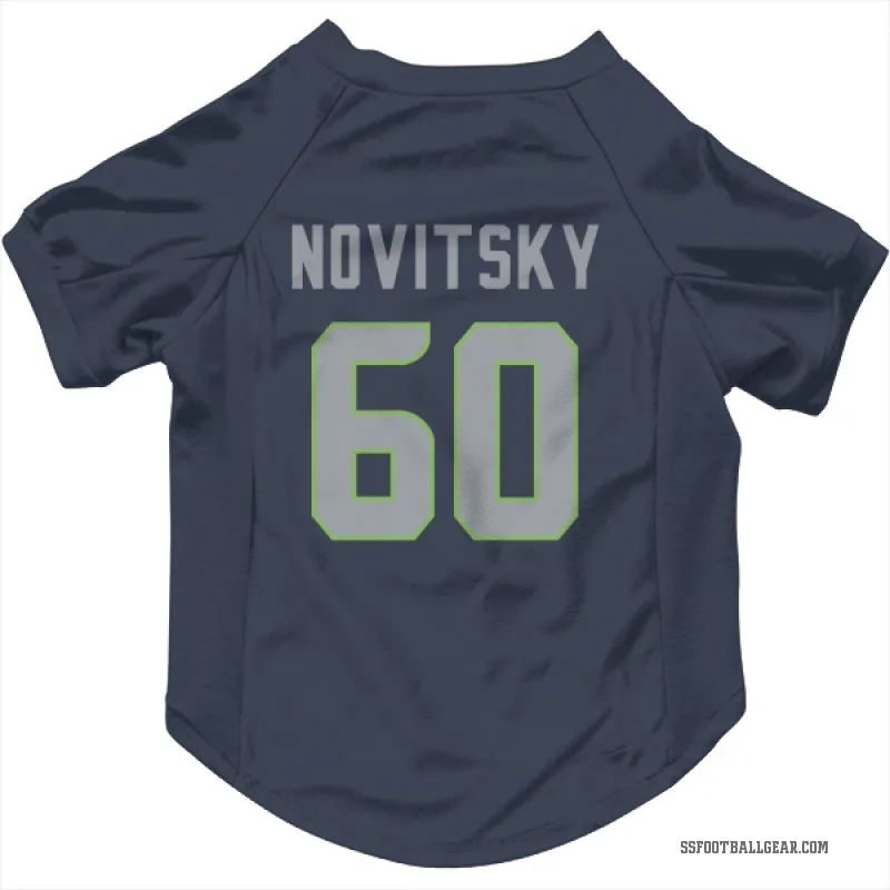 Michael Novitsky  Navy Seattle Seahawks  Cat & Dog Pet Jersey