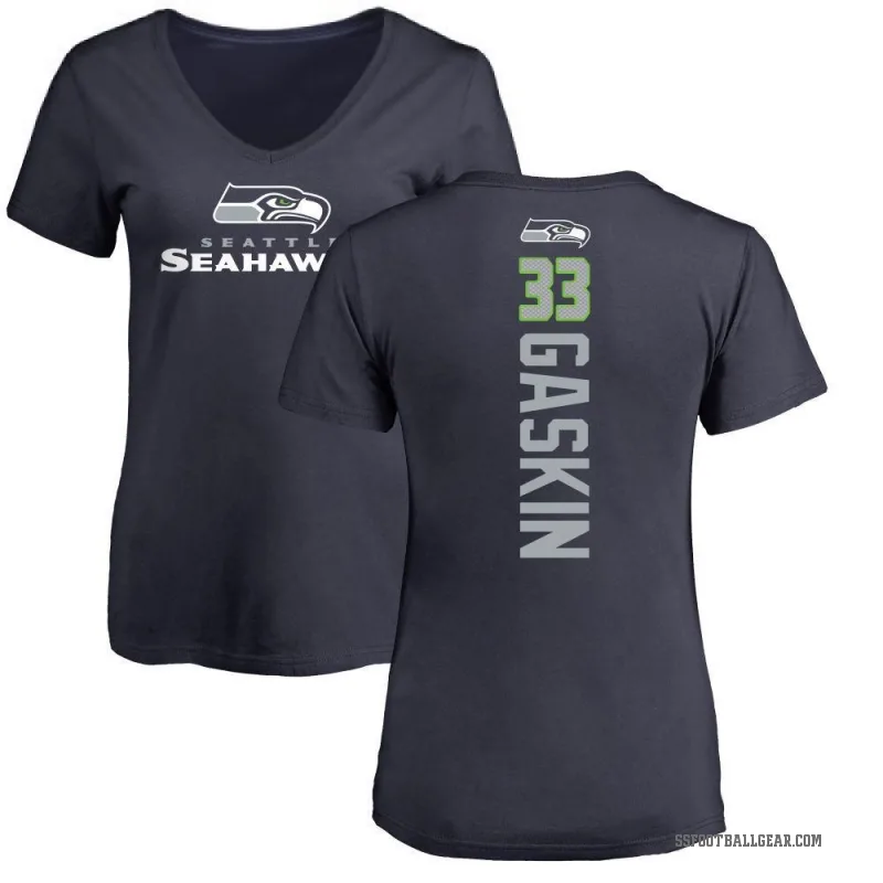 Myles Gaskin Women's Navy Seattle Seahawks Backer Slim Fit T-Shirt -