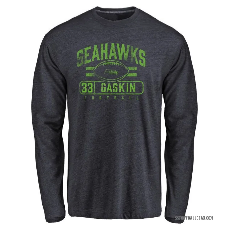 Myles Gaskin Youth Navy Seattle Seahawks Flanker Long Sleeve T-Shirt -