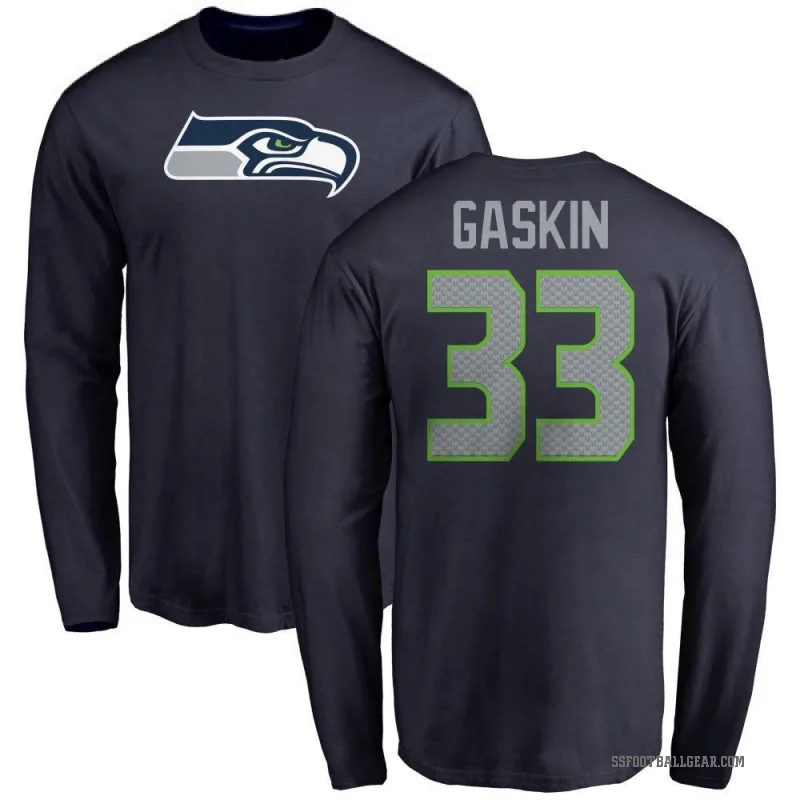 Myles Gaskin Youth Navy Seattle Seahawks Logo Long Sleeve T-Shirt -