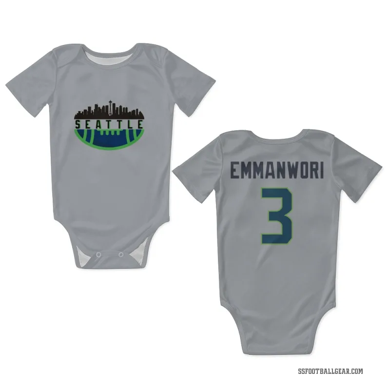 Nick Emmanwori  Gray Seattle Seahawks  Newborn & Infant Bodysuit