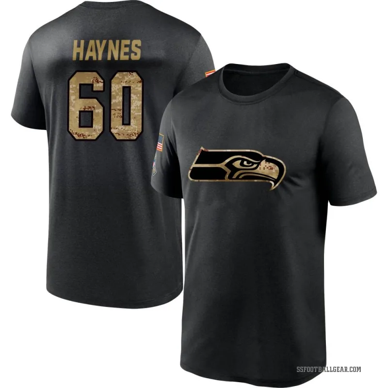 Phil Haynes Men's Black Seattle Seahawks 2020 Salute To Service Performance T-Shirt