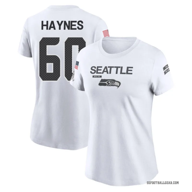 Phil Haynes Women's White Seattle Seahawks 2024 Salute to Service Performance T-Shirt