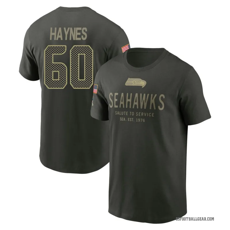 Phil Haynes Youth Green Seattle Seahawks Forest/ 2025 Salute to Service Sideline Primary Edge T-Shirt