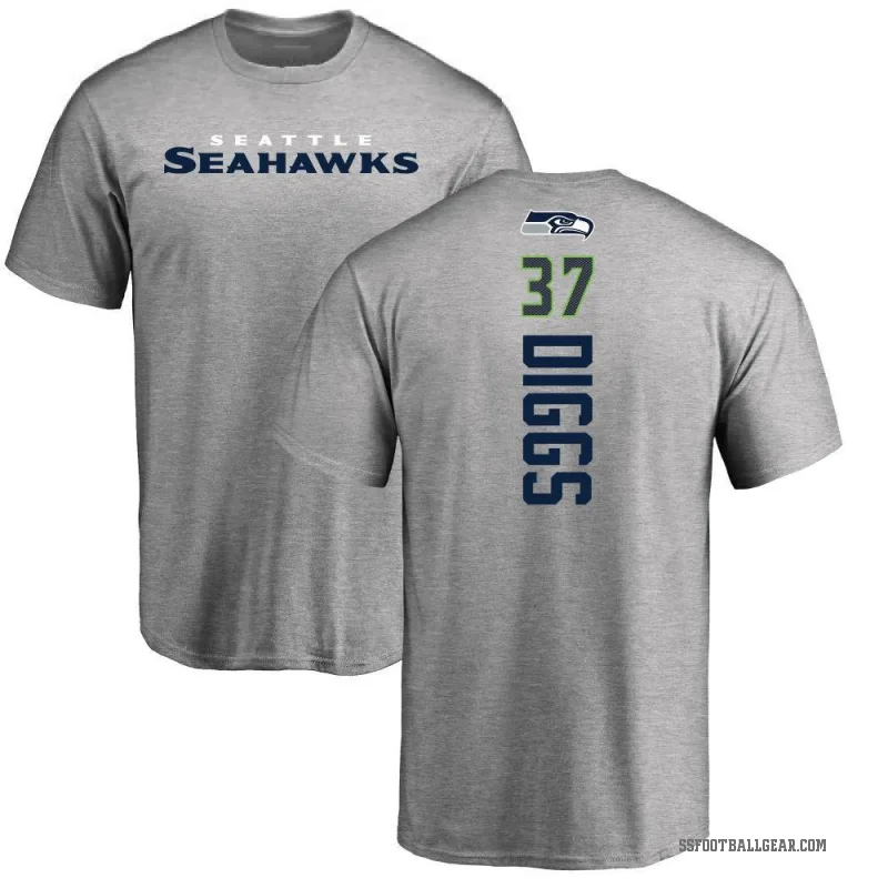 Quandre Diggs Men's Ash Seattle Seahawks Backer T-Shirt -