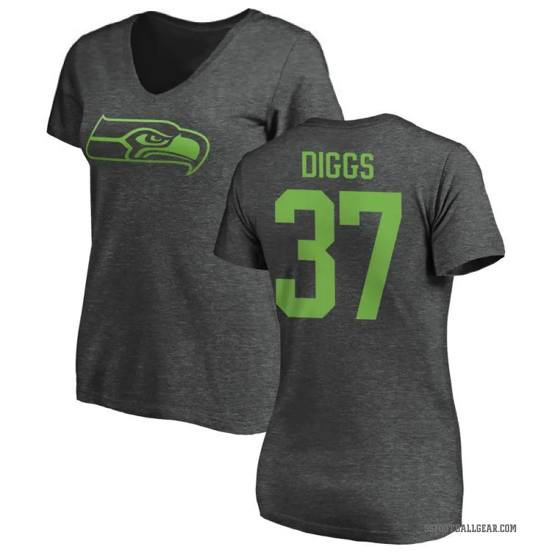 Quandre Diggs Women's Ash Seattle Seahawks One Color T-Shirt -
