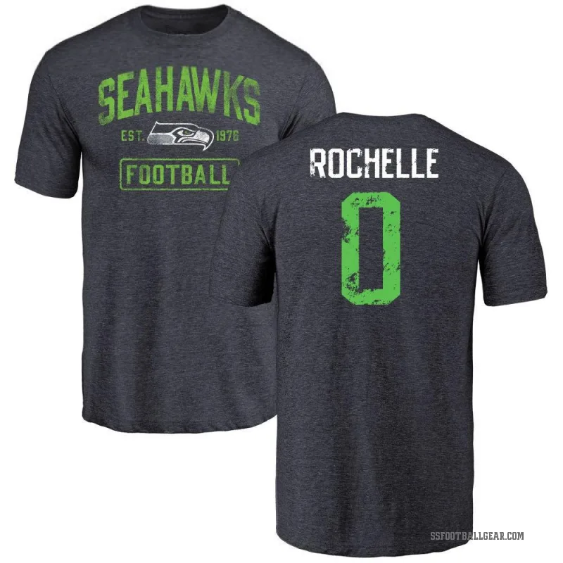 Rashad Rochelle Youth Navy Seattle Seahawks Distressed T-Shirt