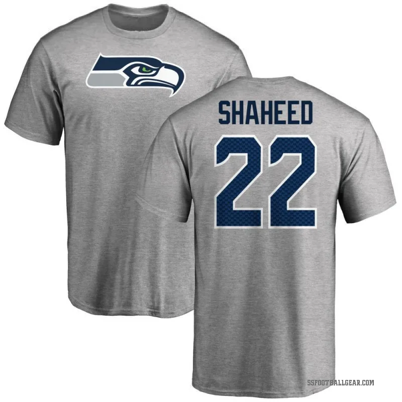 Rashid Shaheed Men's Ash Seattle Seahawks Logo T-Shirt -