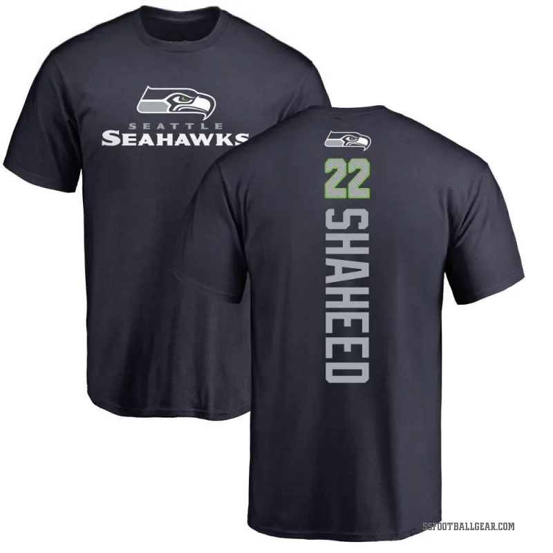 Rashid Shaheed Youth Navy Seattle Seahawks Backer T-Shirt -