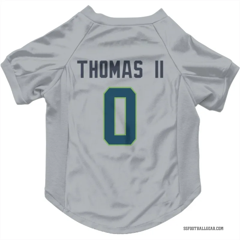 Rodney Thomas II  Gray Seattle Seahawks  Cat & Dog Pet Jersey