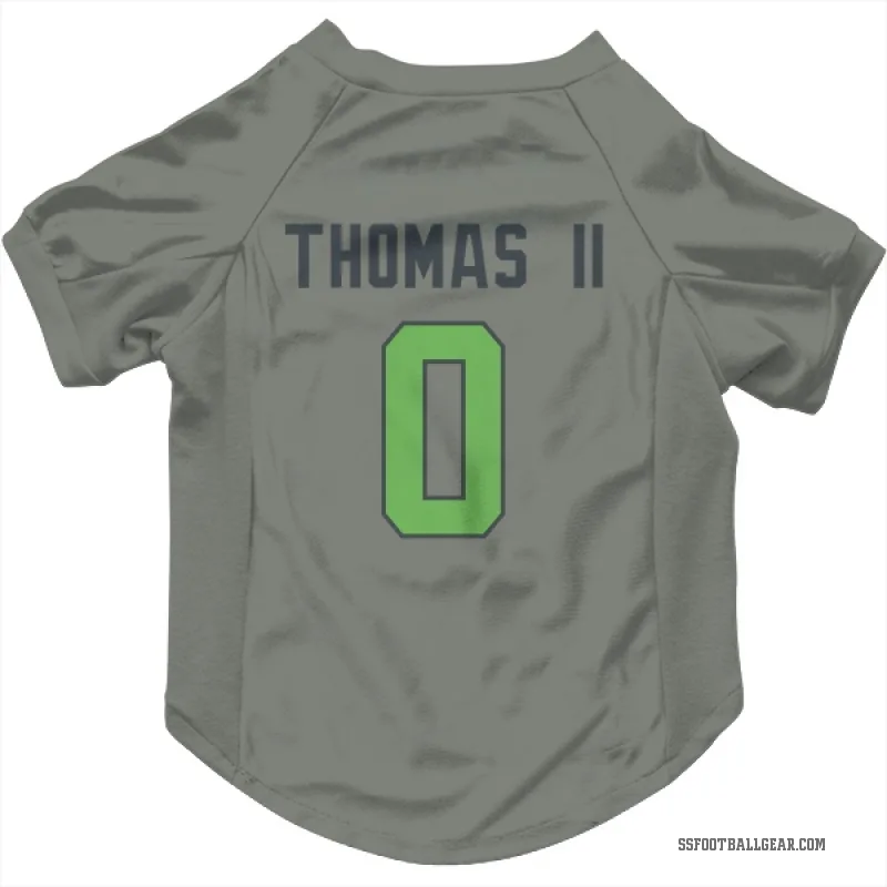 Rodney Thomas II  Green Seattle Seahawks   Gray Neon  Cat & Dog Pet Jersey
