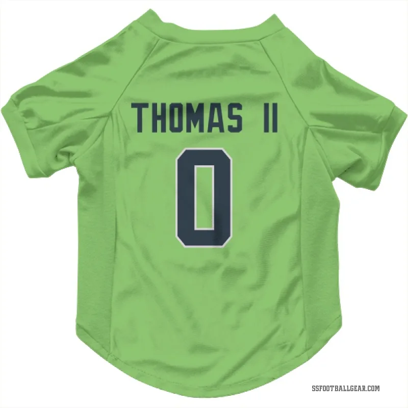 Rodney Thomas II  Green Seattle Seahawks   Neon  Cat & Dog Pet Jersey