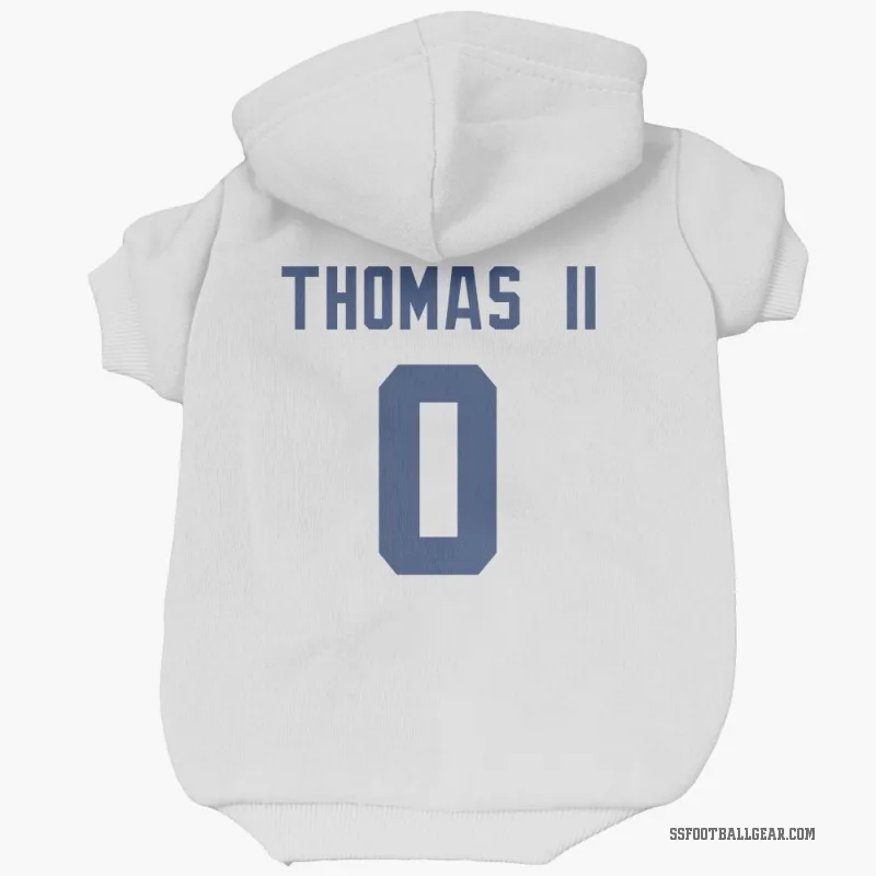 Rodney Thomas II  White Seattle Seahawks  Cat & Dog Pet Hoodie