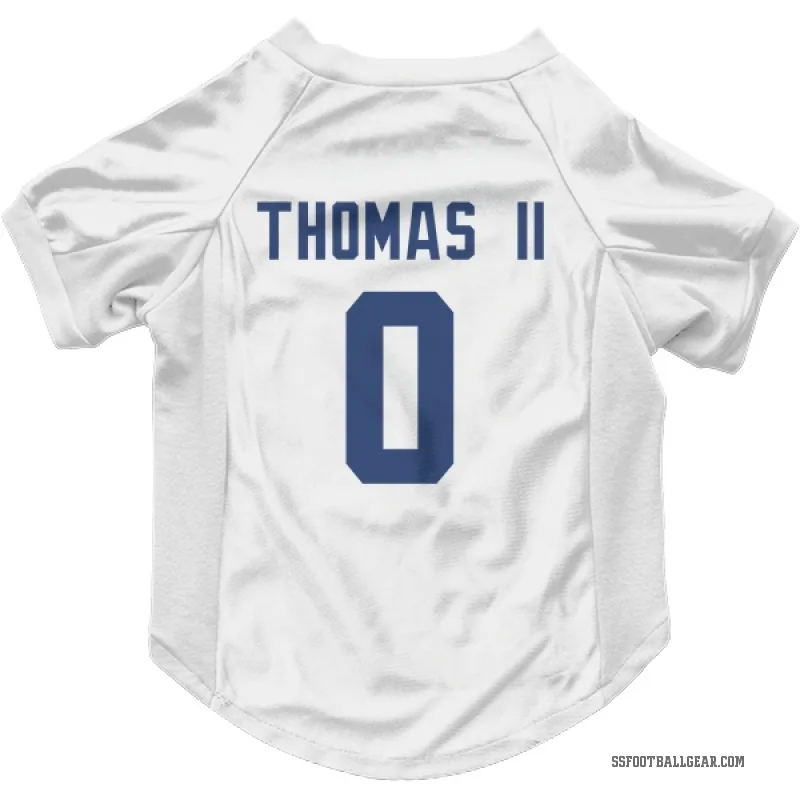 Rodney Thomas II  White Seattle Seahawks  Cat & Dog Pet Jersey