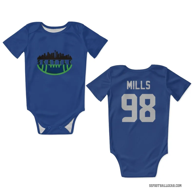 Rylie Mills  Royal Seattle Seahawks  Newborn & Infant Bodysuit