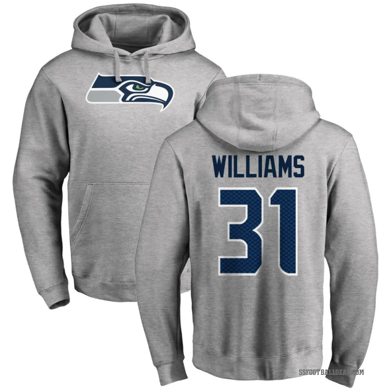 TaMerik Williams Men's Seattle Seahawks Pro Line Ash Logo Pullover Hoodie